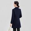 HANMANKE Thickened Wool Blend Mid-Length Professional Overcoat