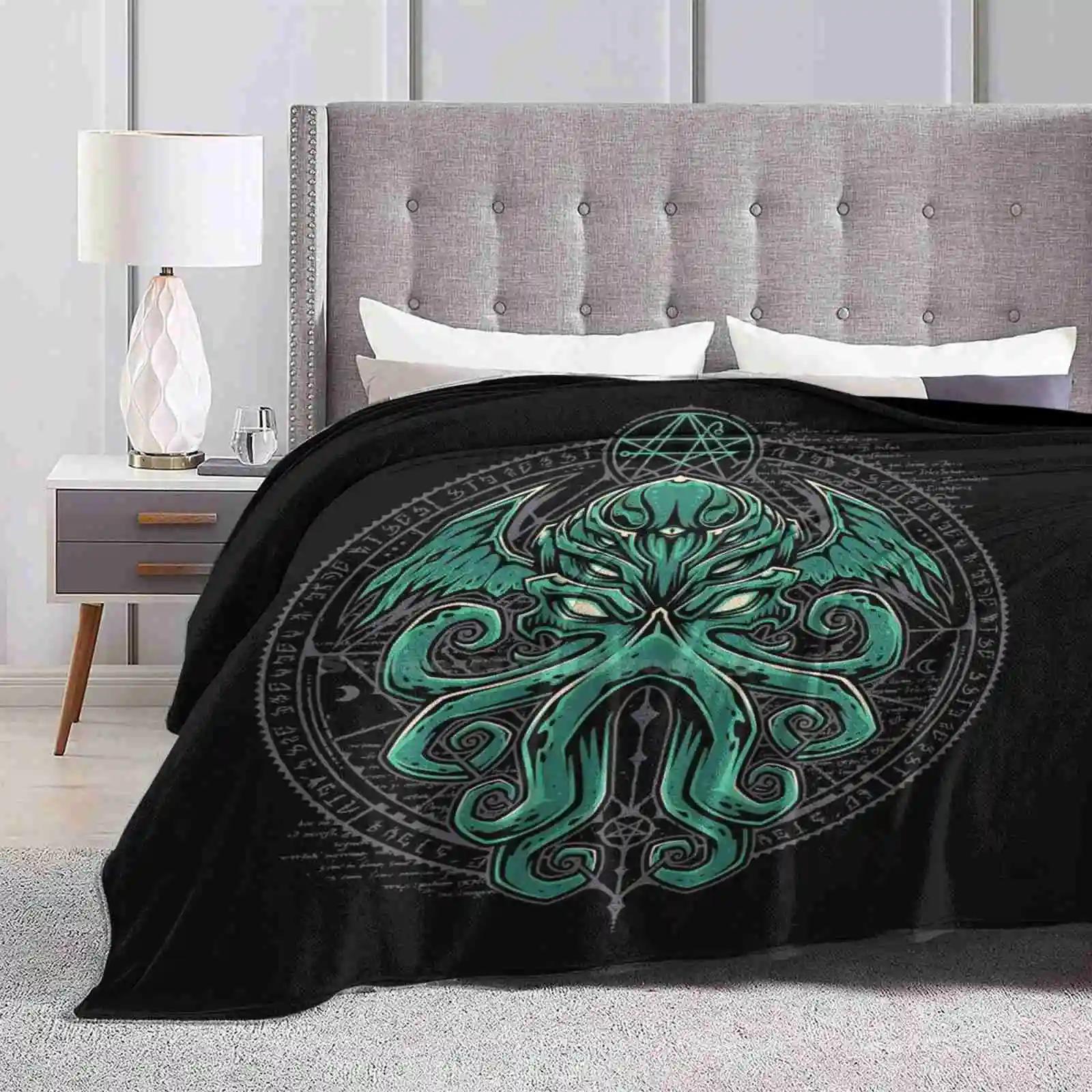 Exquisite Fashion Items Unisex Great Cthulhu Blanket Soft Warm Travel Portable Blanket Cthulhu Hp Lovecraft Octopus Terror Horror Tentacles Writer