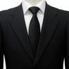 [OnCoM] Necktie for Funeral, Kyoto Nishijin Weave, Made in Japan, Silk, Plain Black, for Wake, Funeral, Mourning Attire, Black Formal Wear