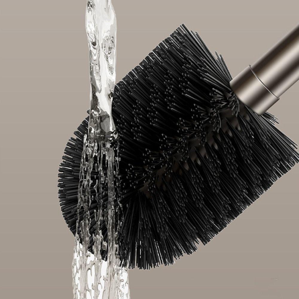 with Container Toilet Brush Storage Rack Aluminum Wall Mounted Toilet Brush Home Cleaning