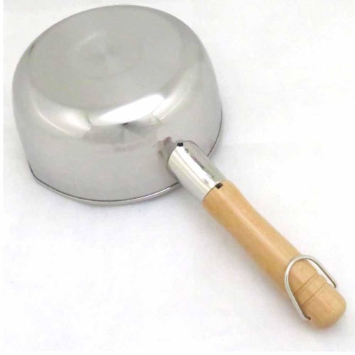 Endo Shoji TKG Yukihira Saucepan, 24cm, Inner Diameter X Depth (mm): 240 X 90, Plate Thickness (mm): 0.8, Weight (kg): 0.74, Capacity (L): 3.7, Wooden