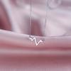 S925 Sterling Silver 'W' Initial Necklace - Luxurious Summer Collarbone Chain