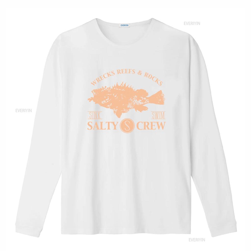 Pánské tričko Salty Crew Malé Černé 100% Bavlna Velká Ryba Vraky Útesy Skály Potopení Plavání Design vintage Vyprané Stylové Lehce