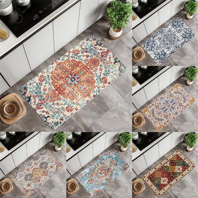1pc Rug Colorful Bohemian Style 3D Printed for Floor Decoration Soft Non-slip Rug Entrance Mat Home Living Room Bedroom Ornament