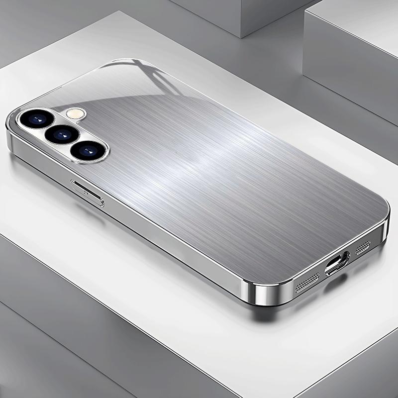 Electroplated Gold New Phone Case for Samsung Galaxy S26 Ultra S25 Plus S24 S23 S22 Fe Tempered Glass Artistic Texture Patterns