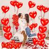 10-50Pcs 10In Heart Shaped Foil Balloons for Valentines Decoration Marriage Engagement Anniversary Party Romantic Occasions
