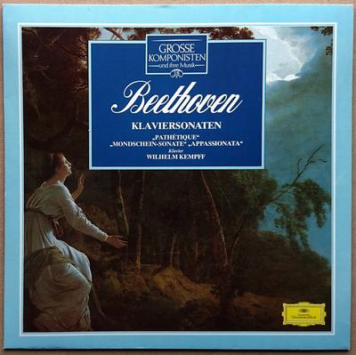 LP Skiva BEETHOVEN WILHELM KEMPFF Pianosonater 4113801 Deutsche Grammo 1984 Tyskland Klassisk Begagnad