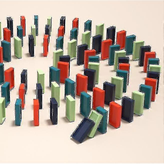 Domino Toy 60 Piece Electric Automatic Domino Train Building Blocks Set Multi-color Option