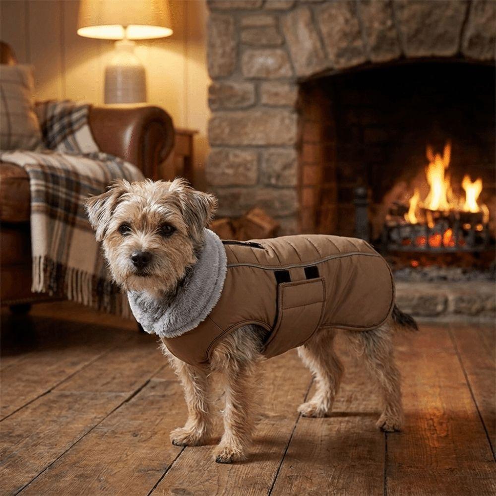 Thickened Dog Vest Jacket Windproof Dog Ski Suit Practical Dog Cotton Coat  Cold Weather