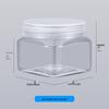 150ml Square Transparent Wide-Mouth PET Bottle for Cosmetic Packaging