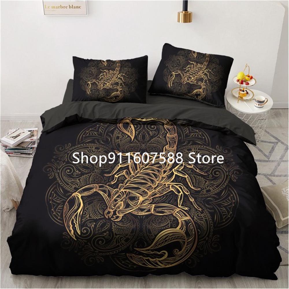Black Gold Bedding Set Luxury Duvet Cover Sets 3d Moon Dream Catcher Comforter Cover Set Cute Bed Set For Adult