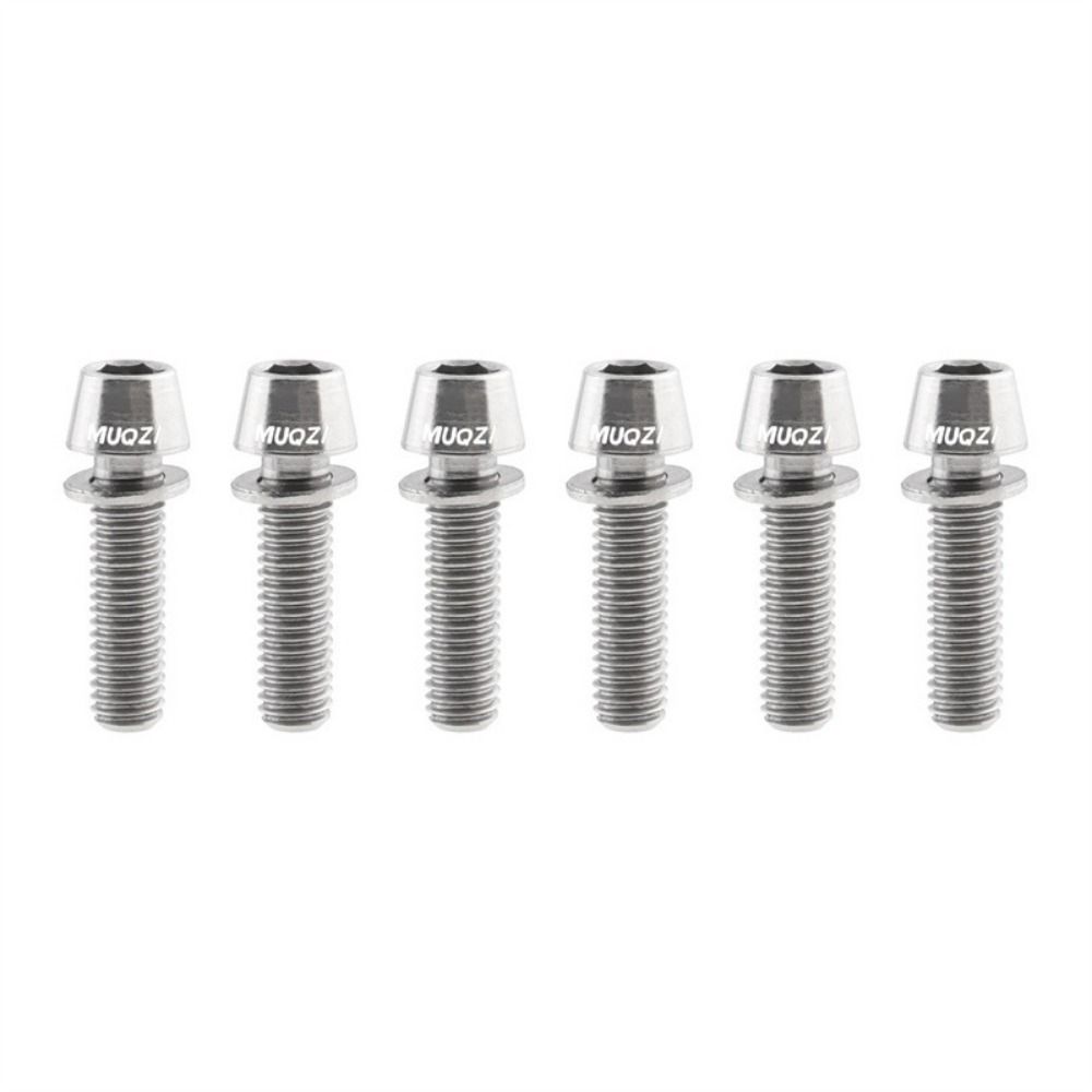 6pcs/set Titanium-plated Bike Handle in Bolts M5 * 17MM Bicycle Stem Screw Mountain Bike
