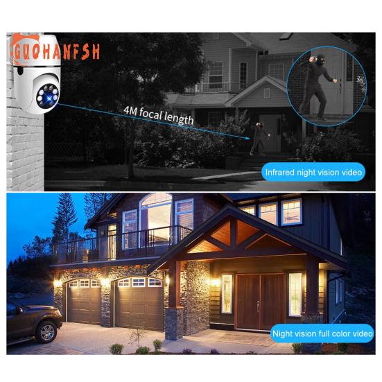 1 Set A11 Security Camera - 1080P, 360 Degree Rotation, Infrared Night Vision, Real-time Monitoring, Wireless WiFi, Motion Detection