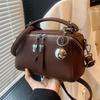 Fashion Handbag Women's Crossbody Bag 2026 New Retro Leather Bag Boston Shoulder Messenger Bag Small Square Bag