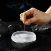 Mini Jade Incense Burner Incense Holder with Glass Incense Plate Ash Catcher Buddhism Supplies Home Decor