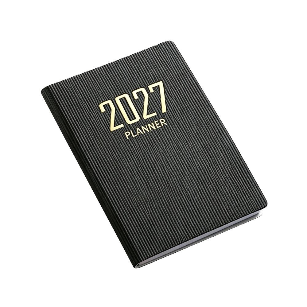 Portable A7 2027 Agenda Book Pocket with Calendar Appointment Book Diary Weekly Planner School Office Supplies чёрный