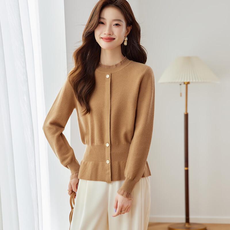 Srcr Women s Slim-Fit Pure Wool Knit Base Layer Top L