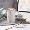 Muttertags-Geburtstags-Souvenir-Tasse mit Deckel & Löffel - Keramiktasse für Mama