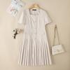 ZANZEA Women Square Collar Summer Casual Short Sleeve Dress