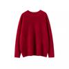 Seamless Cashmere Women's Loose Brushed Sweater - Round Neck Pullover Base Layer Jacket