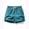 Men's Quick-Dry Ice Silk Summer Shorts - Lightweight, Casual, Four-Point Fit for Running and Fitness.