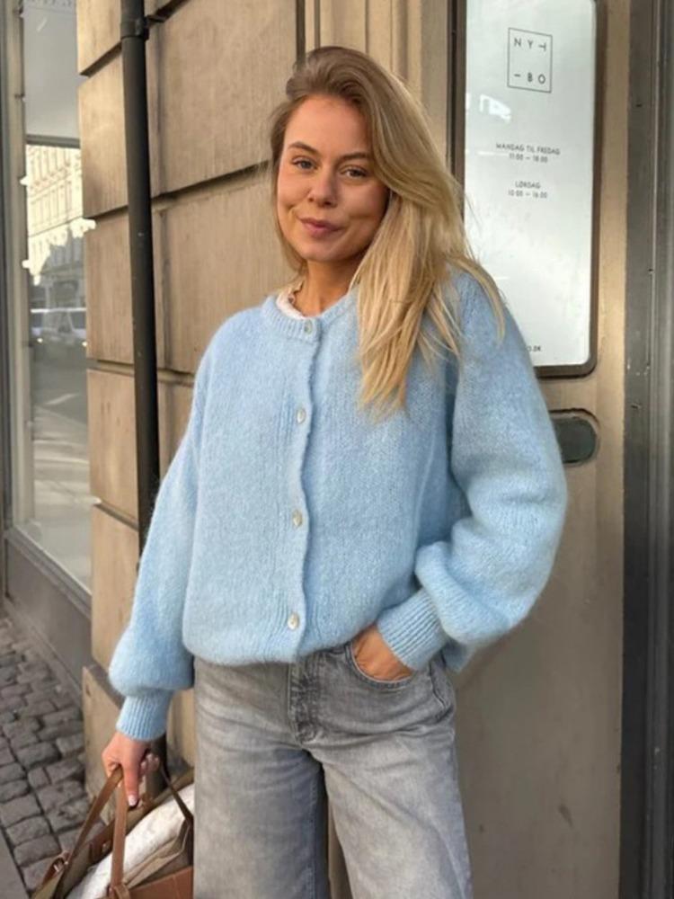 WERE TOPS Snoepkleur Gebreid Vest Dames Herfst Winter Mohair Effen Kleur Vest Macaronkleurig Truivest Dames Comfortabele Trui L
