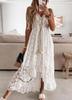 Elegant Satin Long Dress With V Neck For Summer Beach And Casual Wear