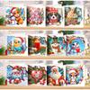 12PCS DIY Xmas Theme Diamond Painting Greeting Card Set Diamond Art Handmade Cards for Birthdays Thanksgiving & Special Occasion