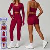 Naked Feeling Women's Zipper Long Sleeve Yoga Set: Autumn/Winter Slim Fit Running and Fitness Sportswear