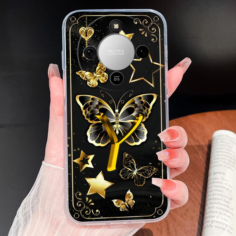 For Honor X6D X8D X9D 4G 5G Case Dreamy Color Letters Clear Covers For HonorX6D X 8D X9D Soft TPU Silicone Anti Drop Back Cover