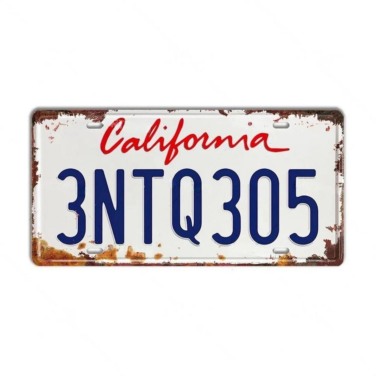 

Номерные знаки штатов для настенного художественного оформления Металлические жестяные знаки Винтажные бирки Металлические автомобильные знаки для кафе, баров, клубов, гаражей, пабов 15x30cm