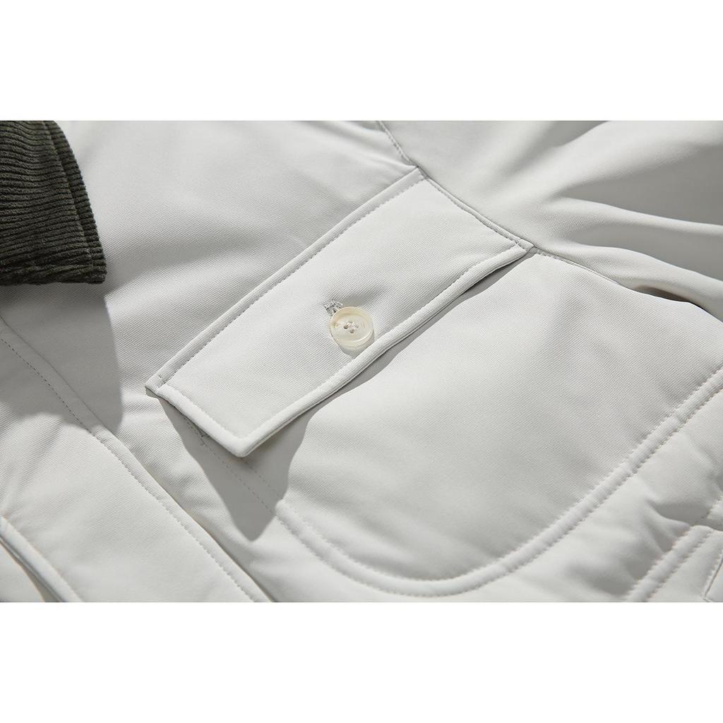 UNDREST Men's Winter Patchwork Down Jacket - Warm, Loose Fit with Lapel Design YR10