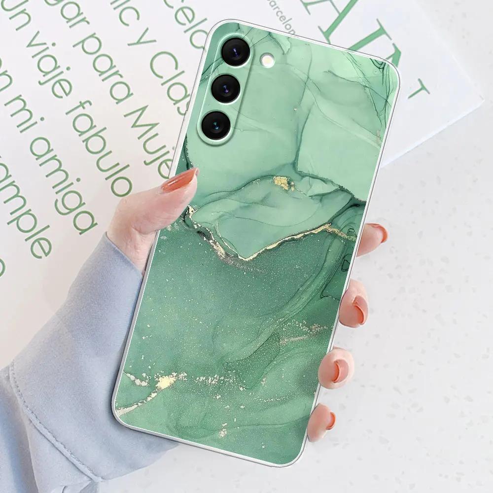 For Samsung S23 S23 Ultra Case Cover Marble Transparent Cases for Samsung Galaxy S23 Plus Silicone Bumper GalaxyS23 Phone Bags