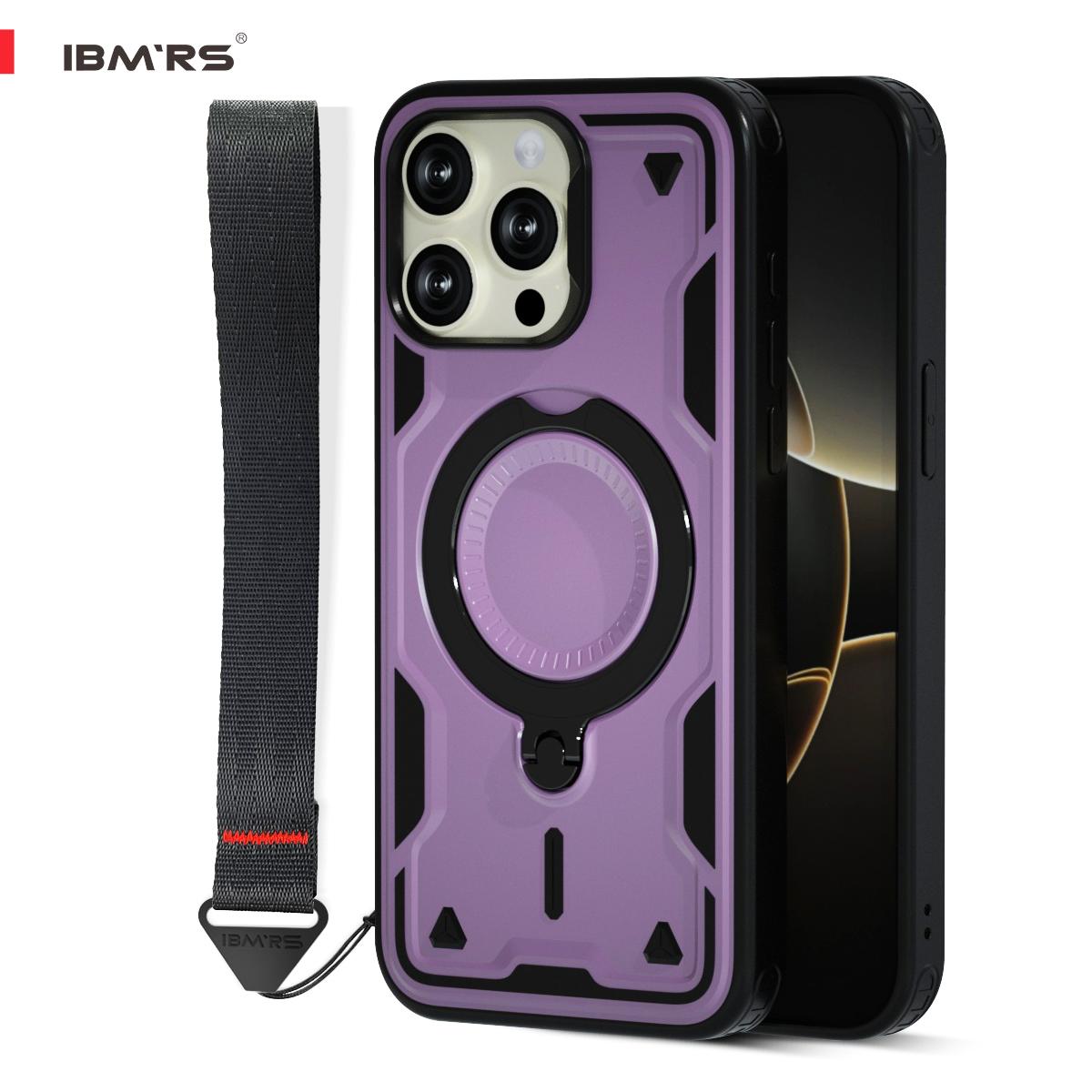 

IBMRS for iPhone 12 Pro Case [6.1 Inch] Magnetic Shockproof with Stand & Strap | IBMRS Compatible чёрный