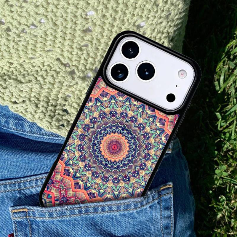 Mandala Flower Totem Mobile Phone Case Compatible with IPhone 17 16 15 14 13 12 11Pro Max 17 Air Cover