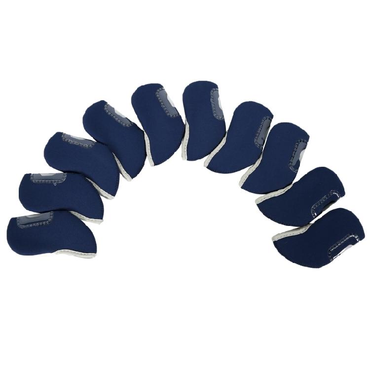 10Pcs Golf Head Headcovers with Window Display, Neoprene Golf Iron Head Covers