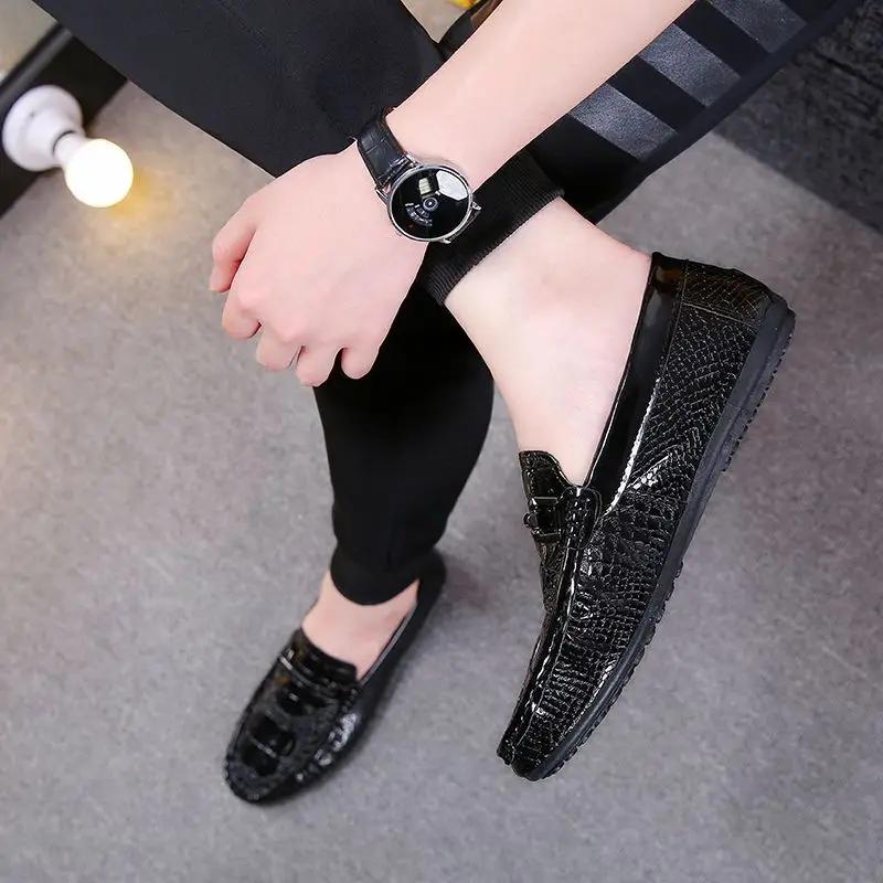 Fashion 2024 Man Casual Shoe Black Leather Shoes for Men Shipping Free Delivery Legitimate Classic Original On Sale Comfortable