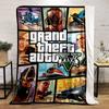 Grand Theft Auto V Spielkunst Design Decke Flanelldecke für Schlafzimmer, Wohnzimmer, Sofa und Nickerchen-Sofas.