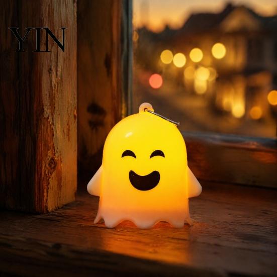 Spooky Night Lights for Kids Halloween Ghost Light, Cute LED Small Lighted Battery Operated Party Props Hanging Ornament Indoor Home Decor Lightweight