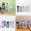 Elegant And Simple 2l Pc Material Water Bottle With Straw Perfect For Hydration On-the-go