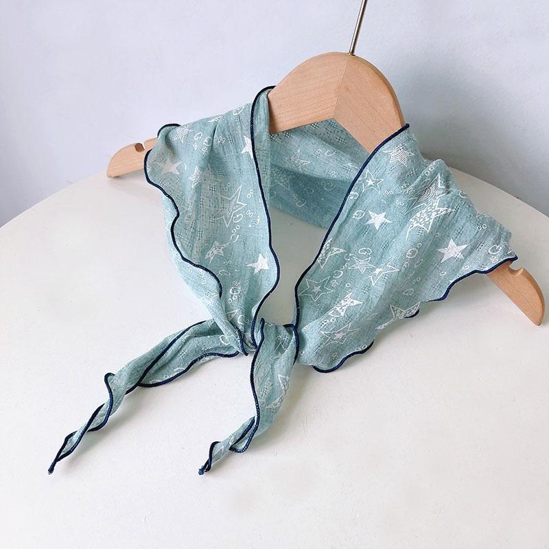Summer New Triangle Soft Neck Protection Scarf Children's Cute Small Scarf Parent-child Small Scarves