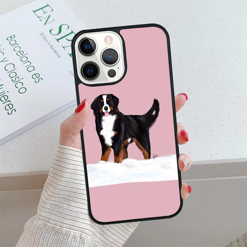 Funny Bernese Mountain Dog Phone Case cover For iPhone 17 Air 15 16 16e 14 13 12 11 Pro Max Coque For Apple PLUS fundas