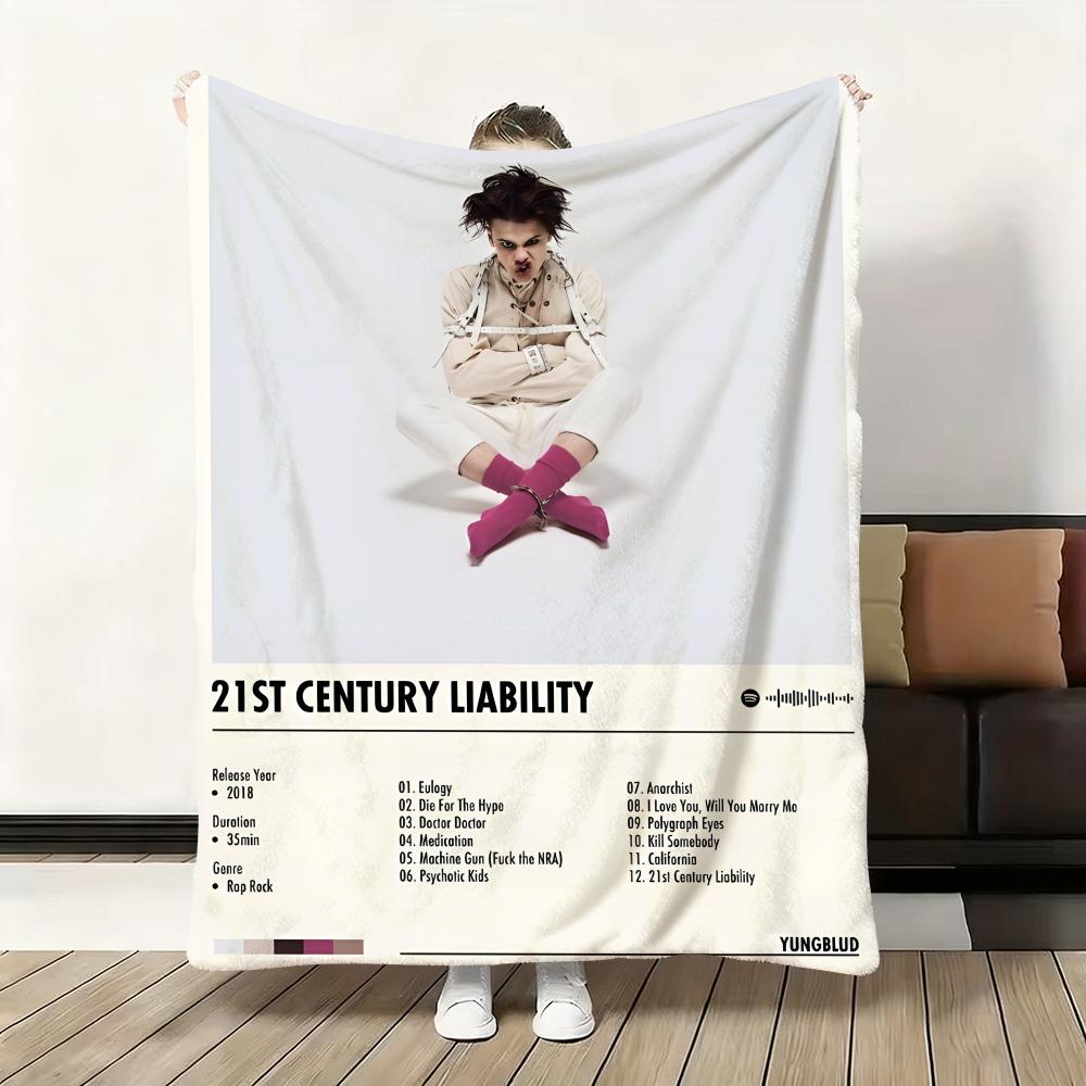 HOT Singer Y-Yungblud Throw Flannel Fluffy Soft Blanket Warm Skin-Friendly Throw For Sofa Bed Office Nap Winter