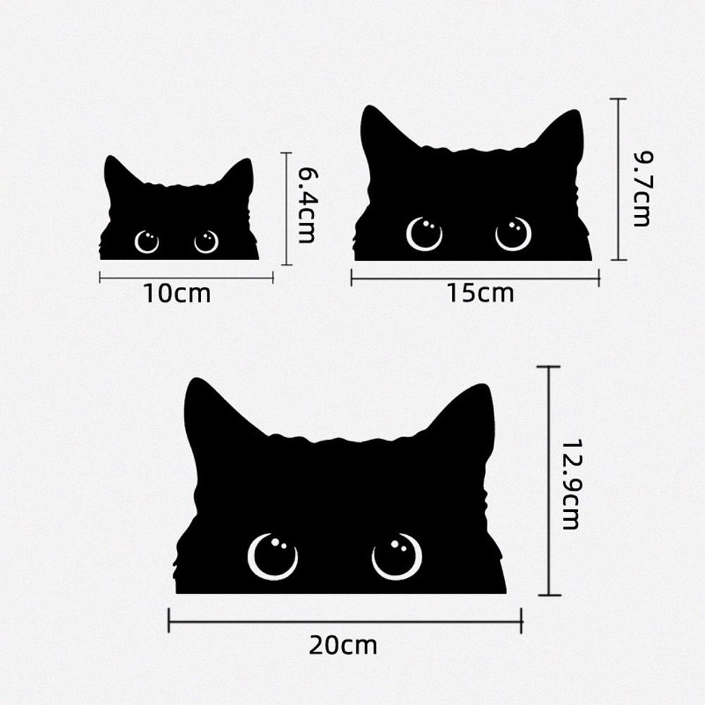 Funny Car Cat Sticker Self-Adhesive PET Bumper Sticker Car Tail Bumper Window Cute Cat Peeking Decal Auto Styling Decoration