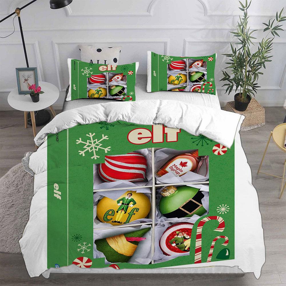 

Comforter Christmas Elf (2003) Bedding Sets Bed Comforter Pillow Case 2-3 Pieces Sets Kids Adult Bedroom Decor Comforter (quilt)-EU Single(135*200cm)3pcs
