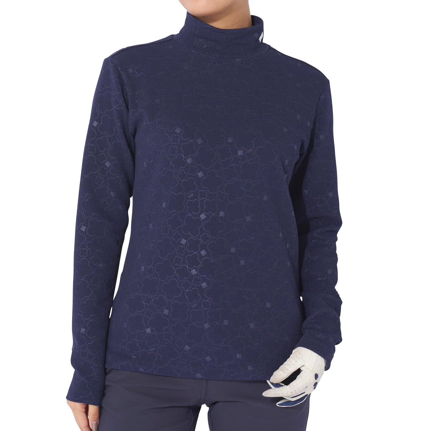 

Marie Claire Women s Puffy Jacquard Mock Neck Shirt 734527