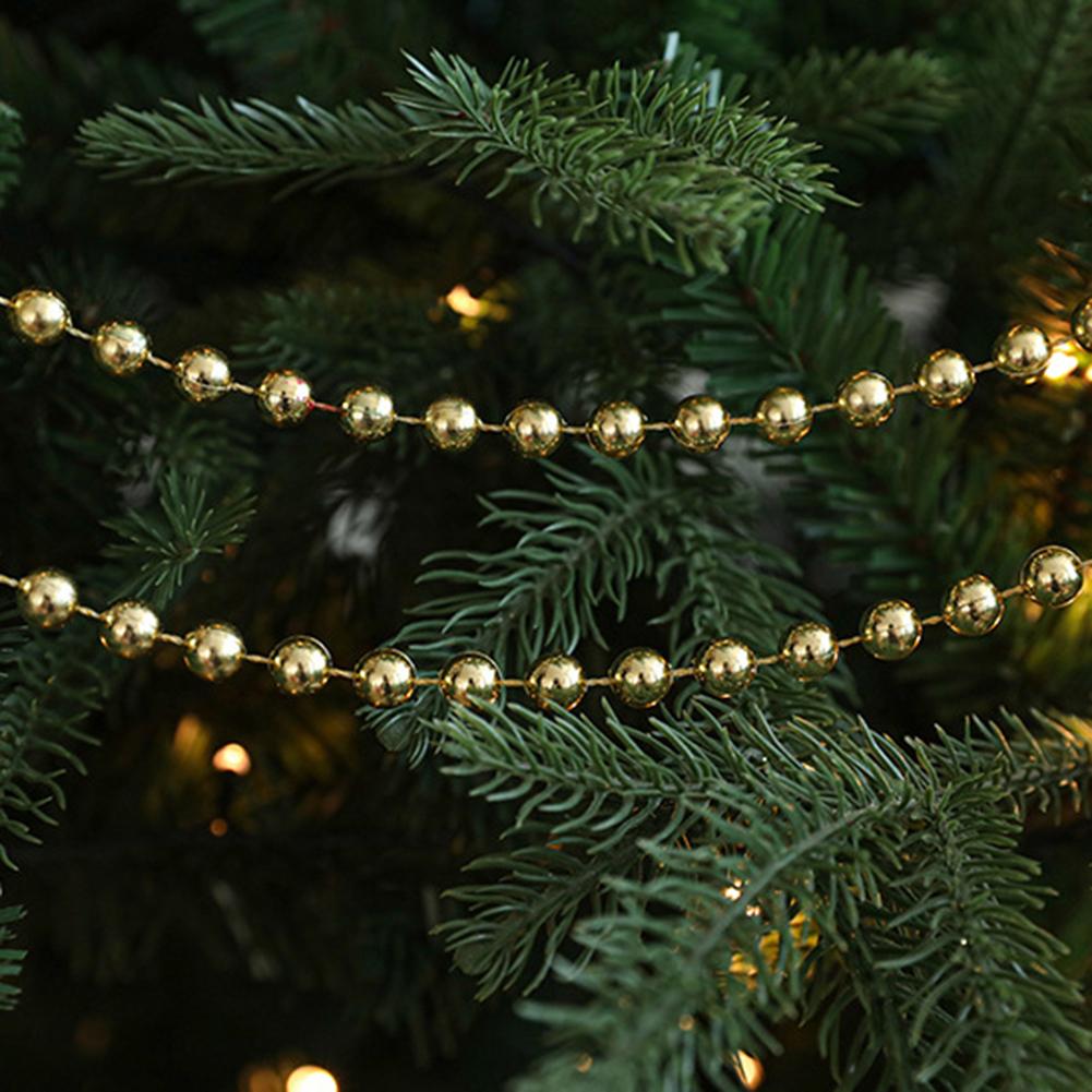 For Christmas Tree Festive Decoration Christmas Bead String Christmas Party Christmas Accessories Decorative Beads Holiday Decor золотой