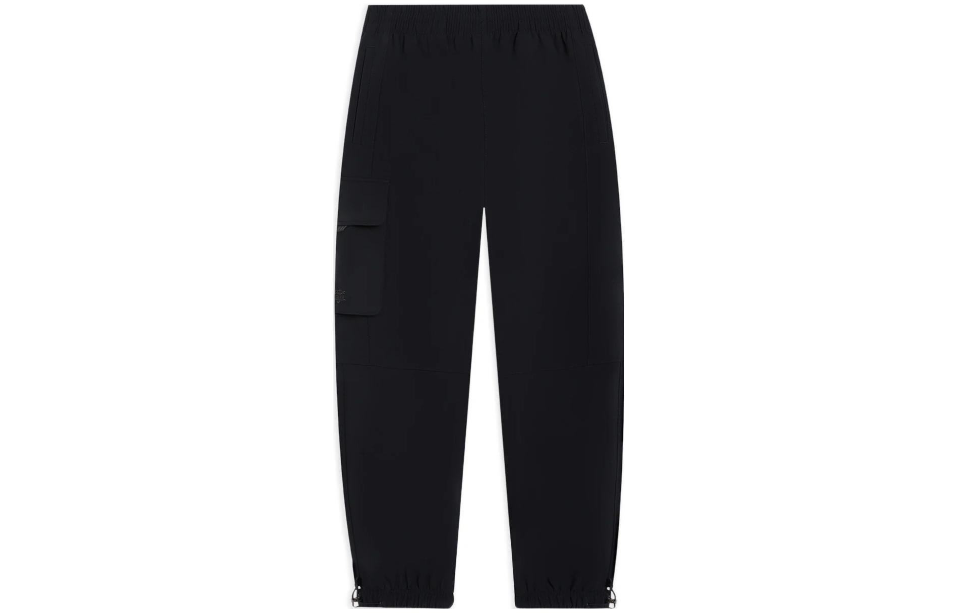 Li Ning Sports Trendy Collection Solid Color Multi Pocket Elastic Waistband Fleece Lined Thermal Elastic Cuff AYKSA35-1 L