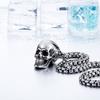 Beier Einzigartig 316L Edelstahl Neuankunft Super Punk Goldfarbe Totenkopf Biker Anhänger Halskette Mode Charme Schmuck BP8-216