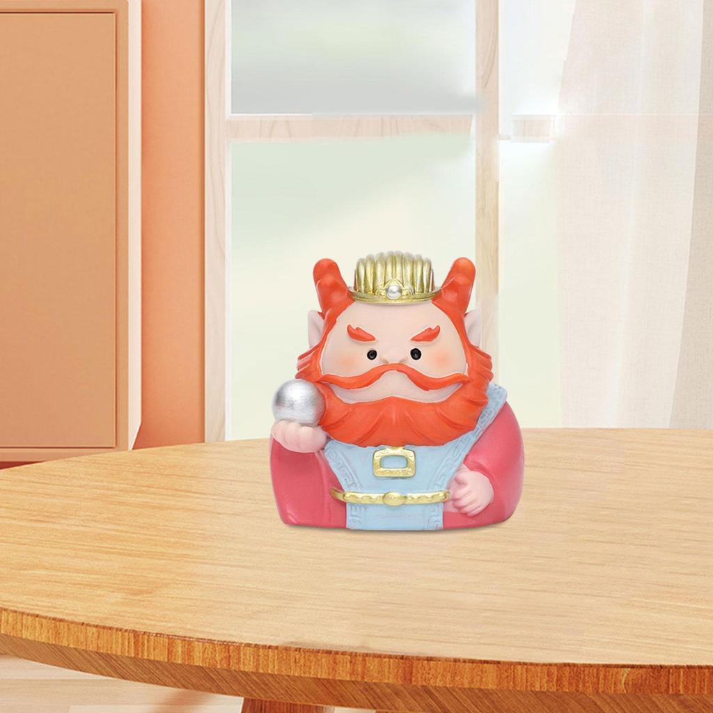 Resin Chinese Mythological Figurine Car Dashboard Ornament Fengshui Sculpture 2.3inch Tall for Bedroom